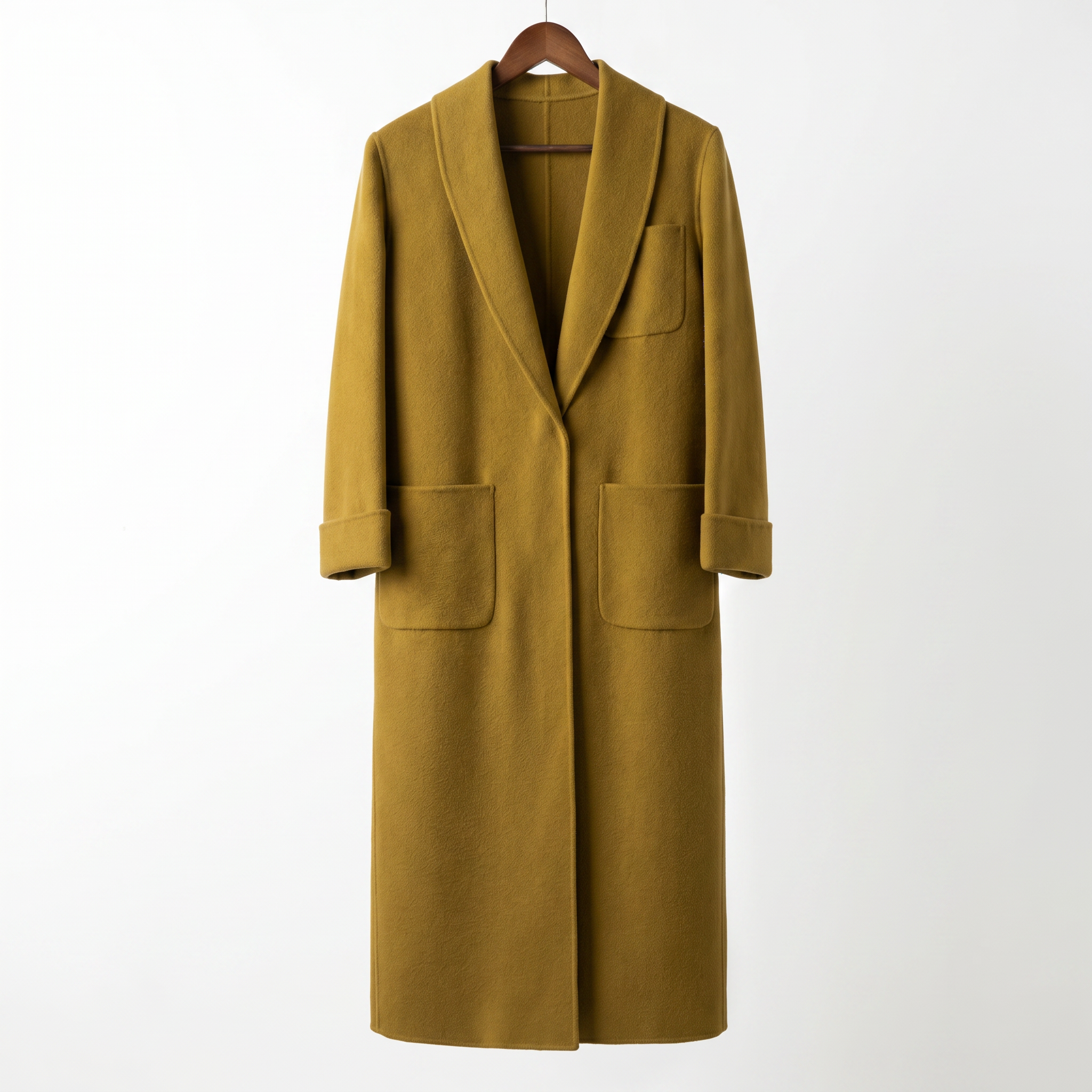 Essential 100% Pure Wool Belted Long Coat