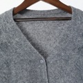 Elegant Embroidered Cashmere-Wool Blend V-Neck Sweater
