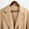 Premium 100% Wool Long Coat with Chain Detail
