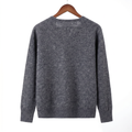 Classic Fuzzy Cashmere-Wool Blend V-Neck Sweater