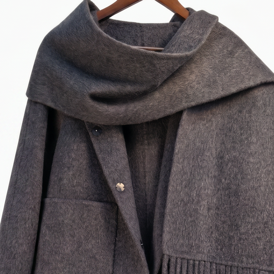 Essential Wool-Camel Blend Scarf-Coat