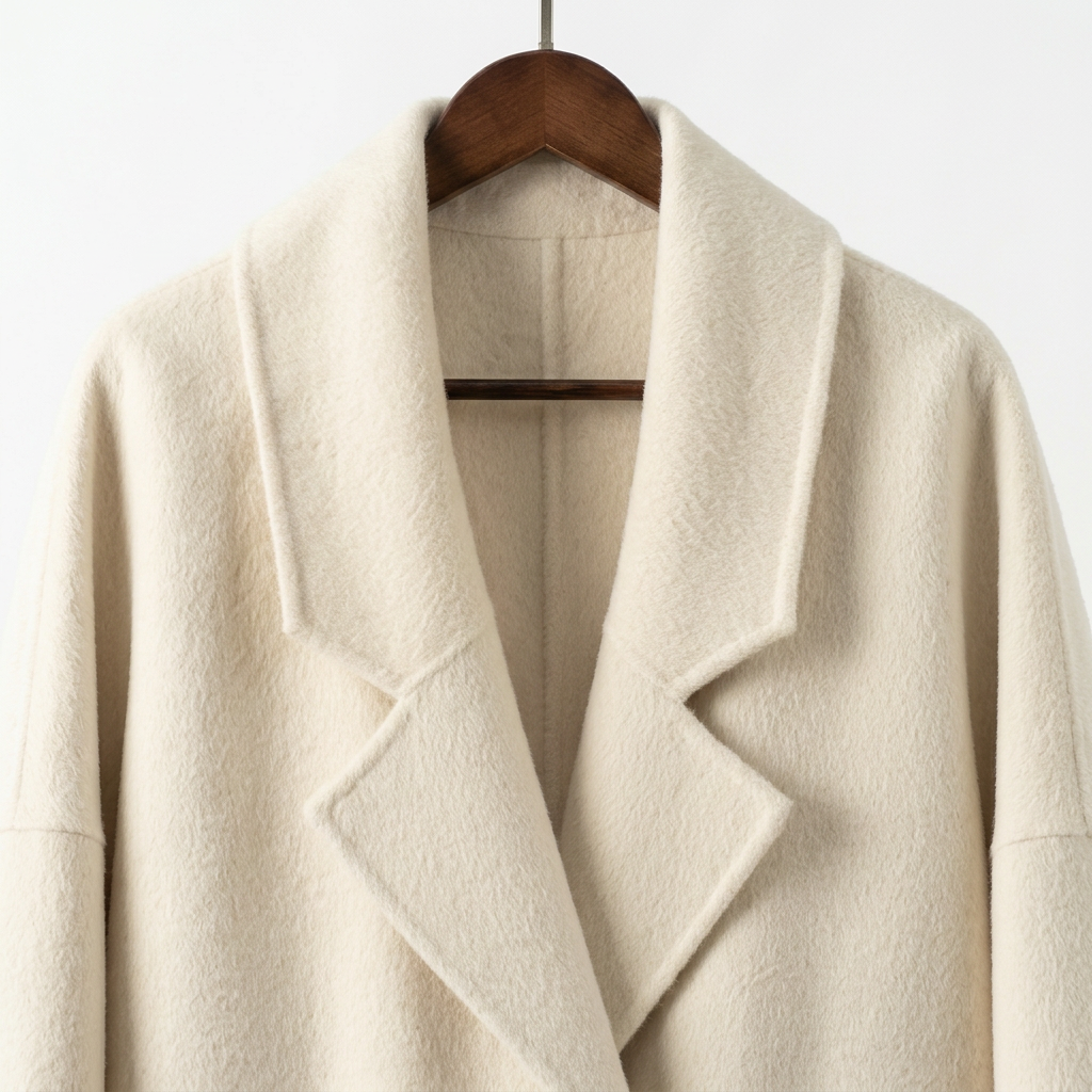 Luxury Wool-Blend Double-Breasted Long Coat