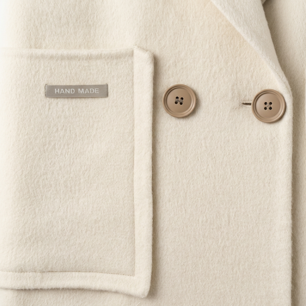 Luxury Wool-Blend Double-Breasted Long Coat