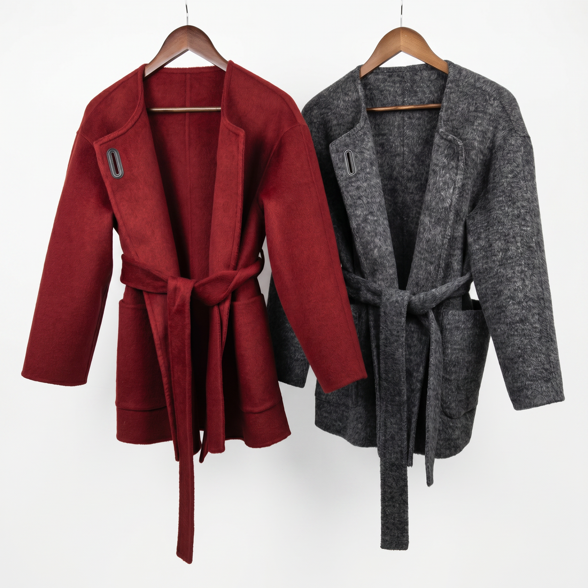 Minimalist Cashmere & Wool Belted Coat
