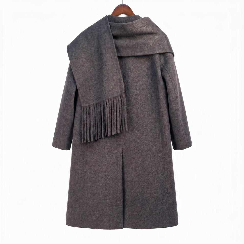 Essential Wool-Camel Blend Scarf-Coat