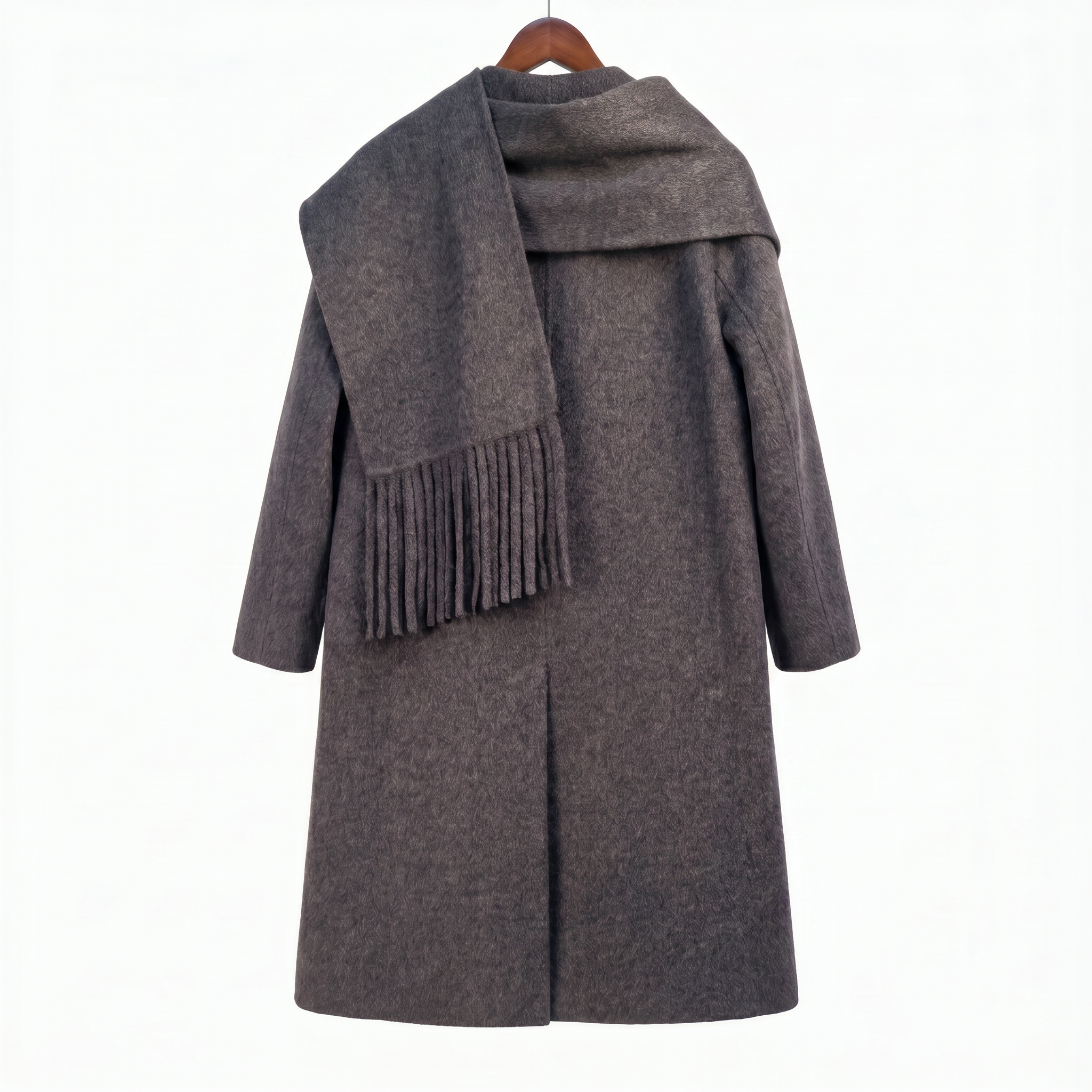 Essential Wool-Camel Blend Scarf-Coat