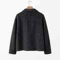 Women's Cashmere-Wool Blend Zip-Up Jacket with Accessory Bag