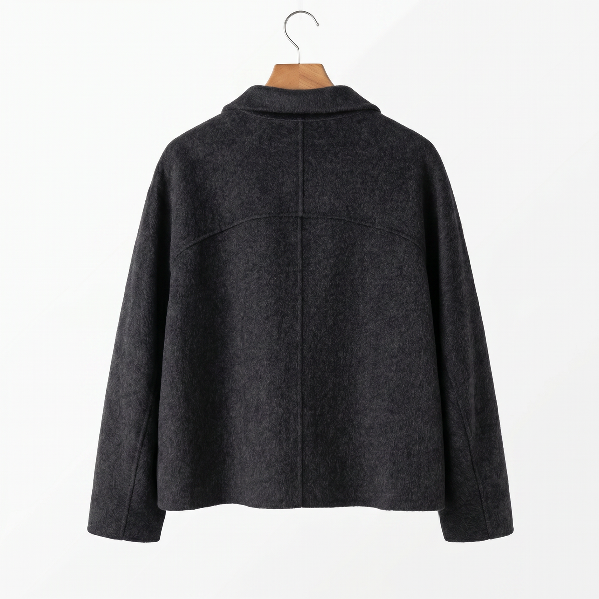 Women's Cashmere-Wool Blend Zip-Up Jacket with Accessory Bag