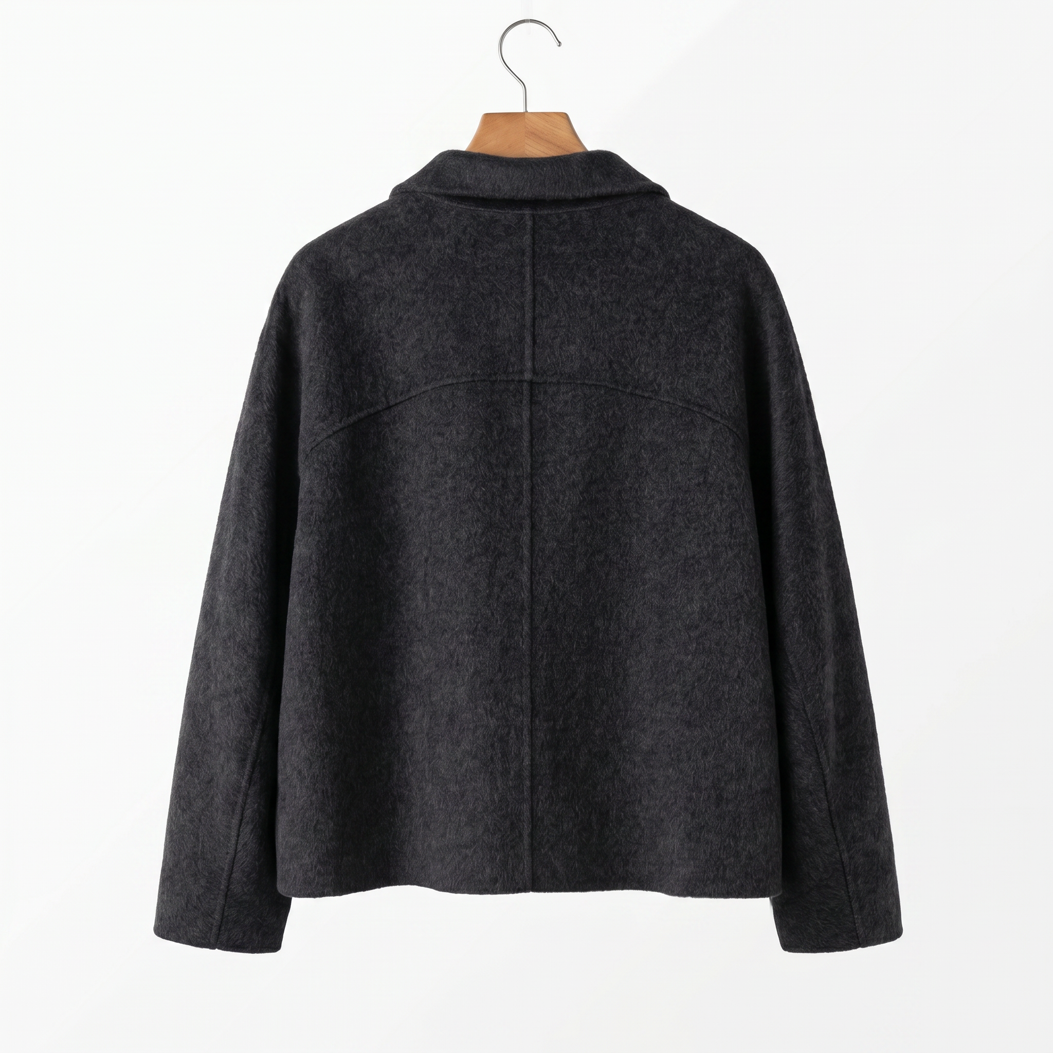 Women's Cashmere-Wool Blend Zip-Up Jacket with Accessory Bag