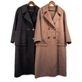 Premium Australian Wool-Camel Blend Double-Breasted Long Coat