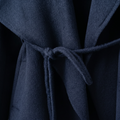 Minimalist Shawl-Collar Belted Coat