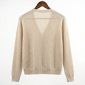 Classic 100% Pure Cashmere Ribbed Knit Sweater