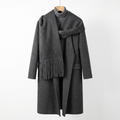 Luxury 90% Australian Wool-Camel Blend Scarf-Coat
