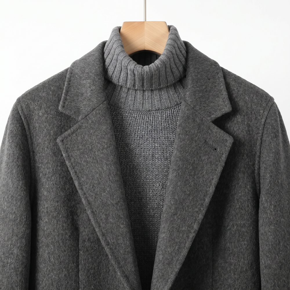 Luxury 90% Australian Wool-Camel Blend Scarf-Coat