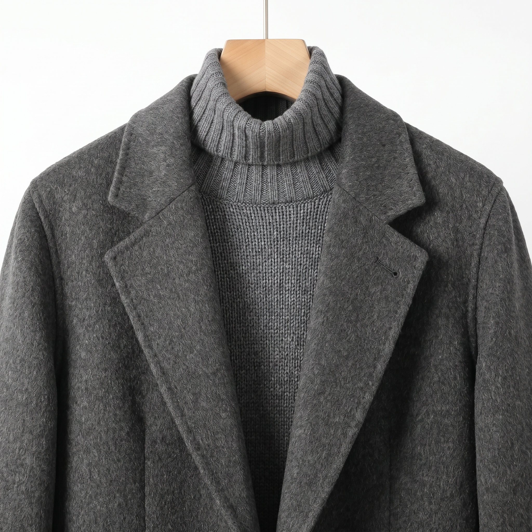Luxury 90% Australian Wool-Camel Blend Scarf-Coat