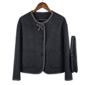 Premium Cashmere-Wool Blend Jacket with Matching Accessory Bag – Modern Tailored Fit