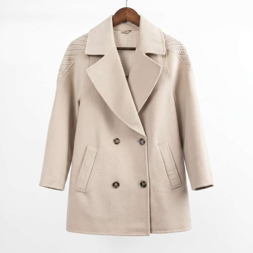 Premium 100% Australian Wool Textured Shoulder Jacket