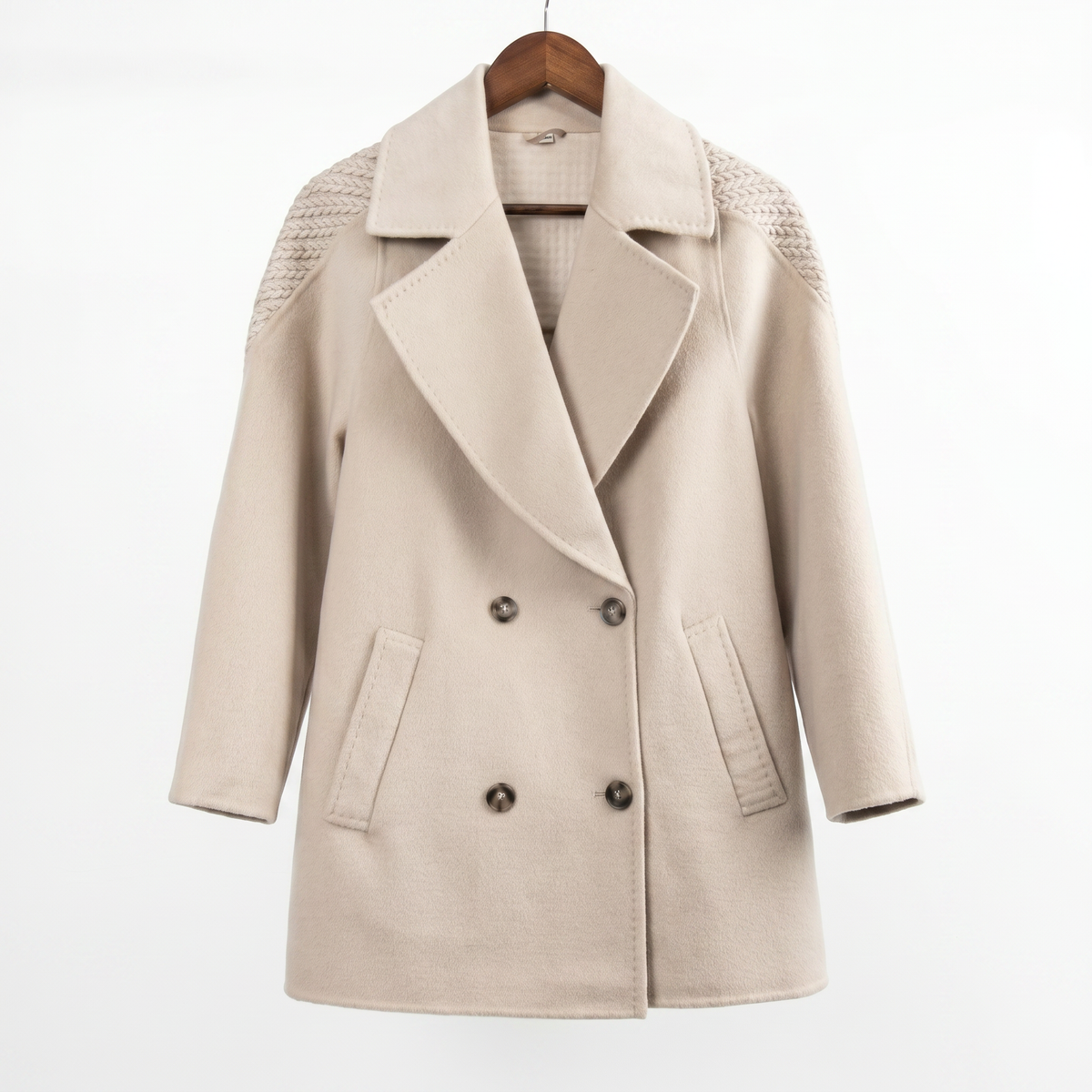 Premium 100% Australian Wool Textured Shoulder Jacket