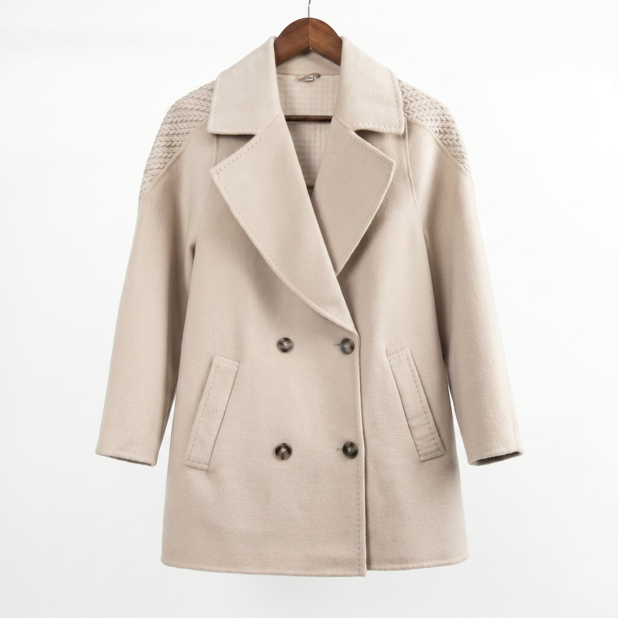 Premium 100% Australian Wool Textured Shoulder Jacket