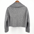 Premium Cashmere-Wool Blend Cropped Jacket with Buckle Detail