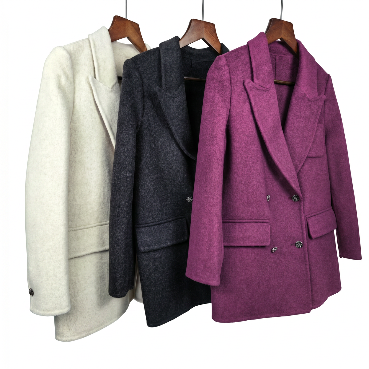 Premium Cashmere-Wool Blend Double-Breasted Coat | Elegant Minimalist Winter Outerwear