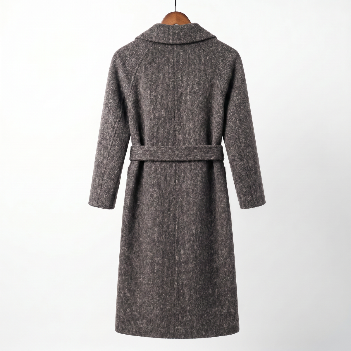 Premium Textured Wool-Alpaca Blend Coat
