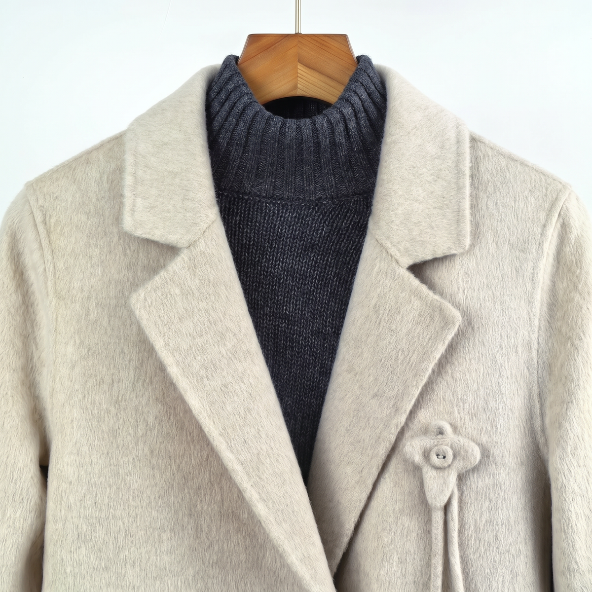 Minimalist 100% Wool Blazer Coat