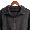 Women's Cashmere-Wool Blend Zip-Up Jacket with Accessory Bag