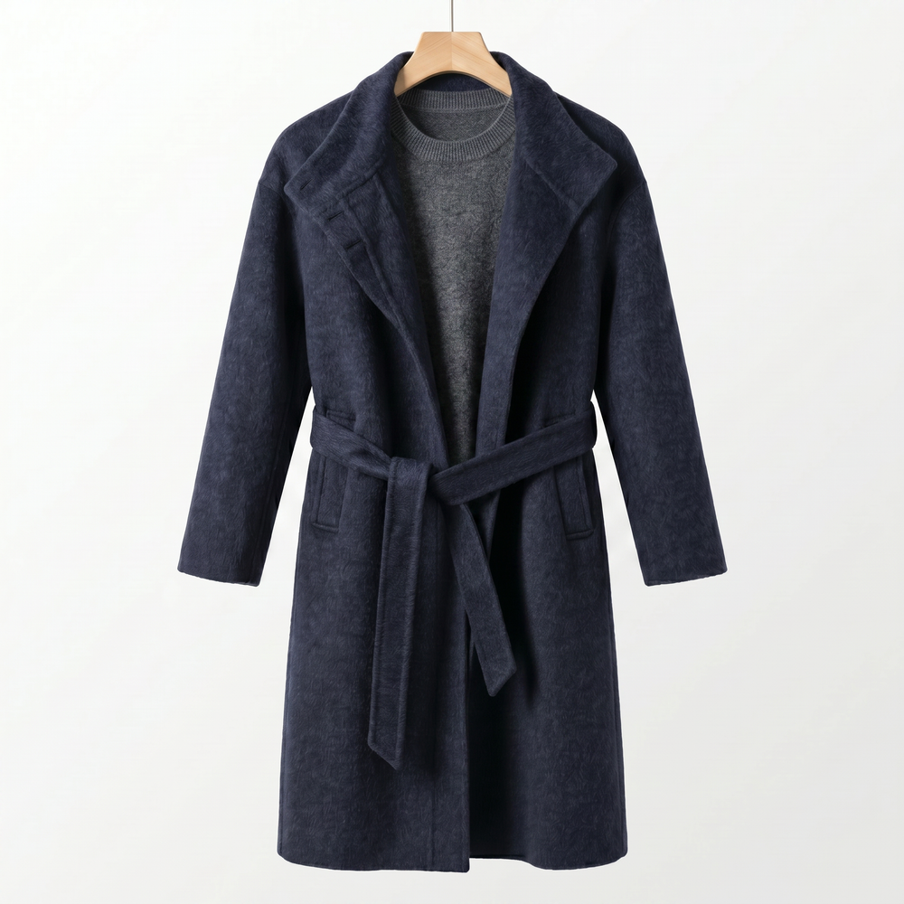 Classic Cashmere-Wool Belted Coat