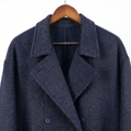 Premium Cashmere-Wool Blend Long Coat with Elegant Gathered Waist