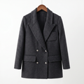 Premium Cashmere-Wool Blend Double-Breasted Coat | Elegant Minimalist Winter Outerwear
