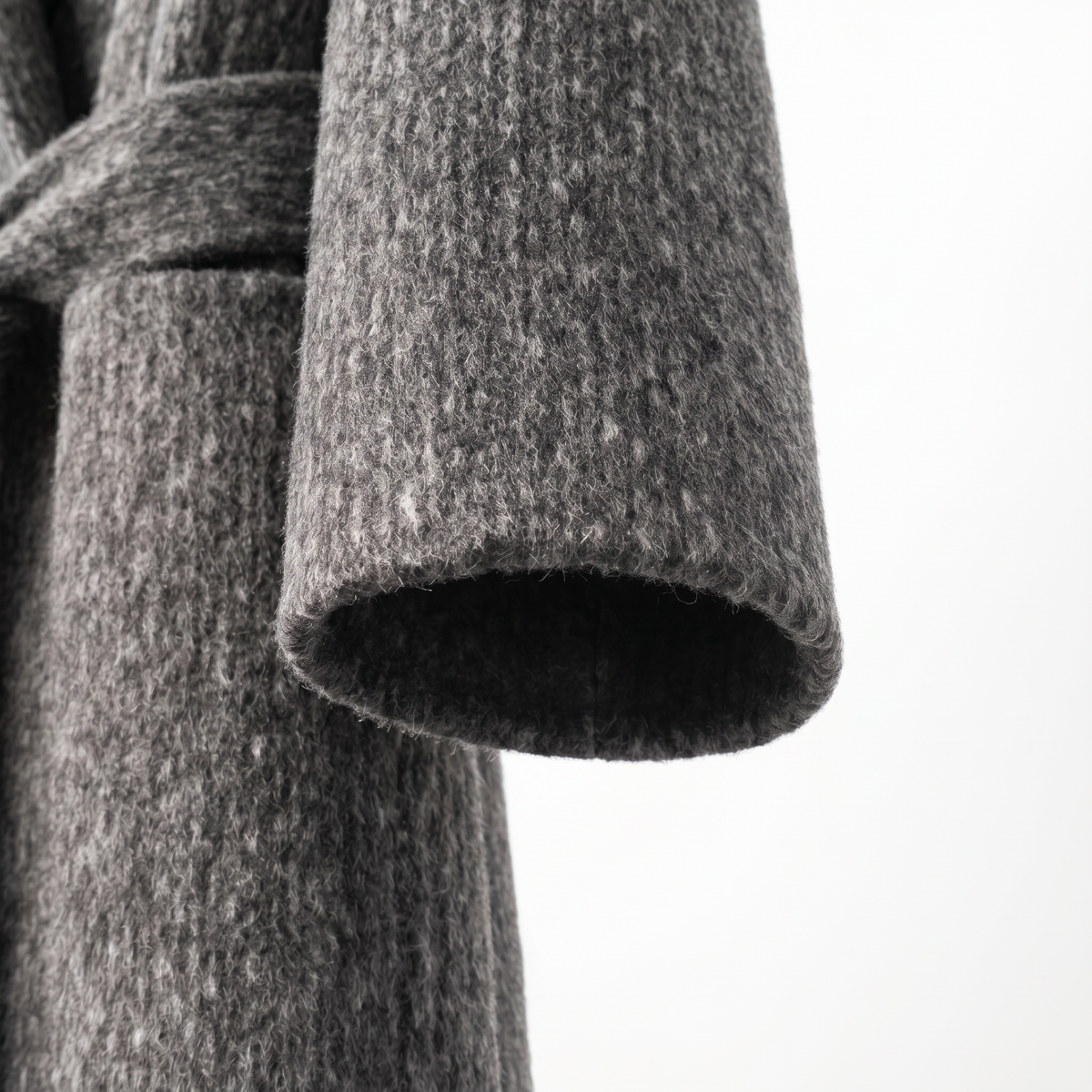 Premium Textured Wool-Alpaca Blend Coat
