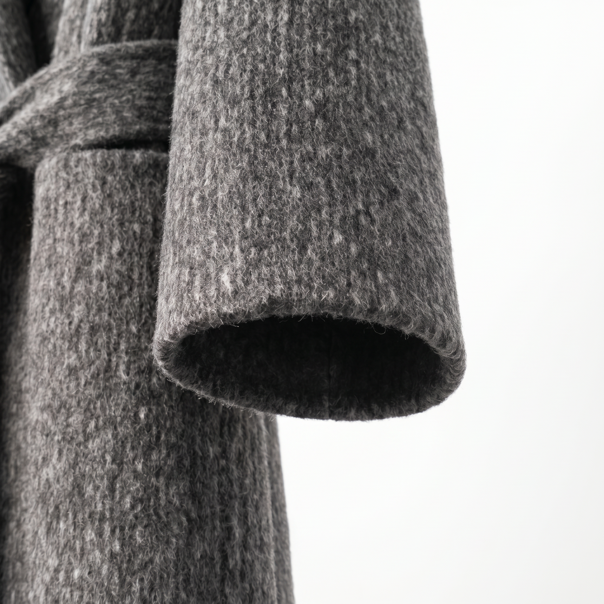 Premium Textured Wool-Alpaca Blend Coat