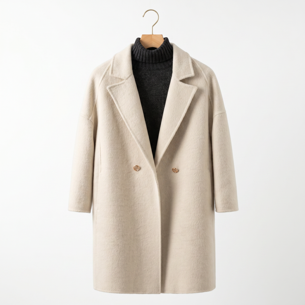 Luxury Merino Wool-Camel Blend Coat