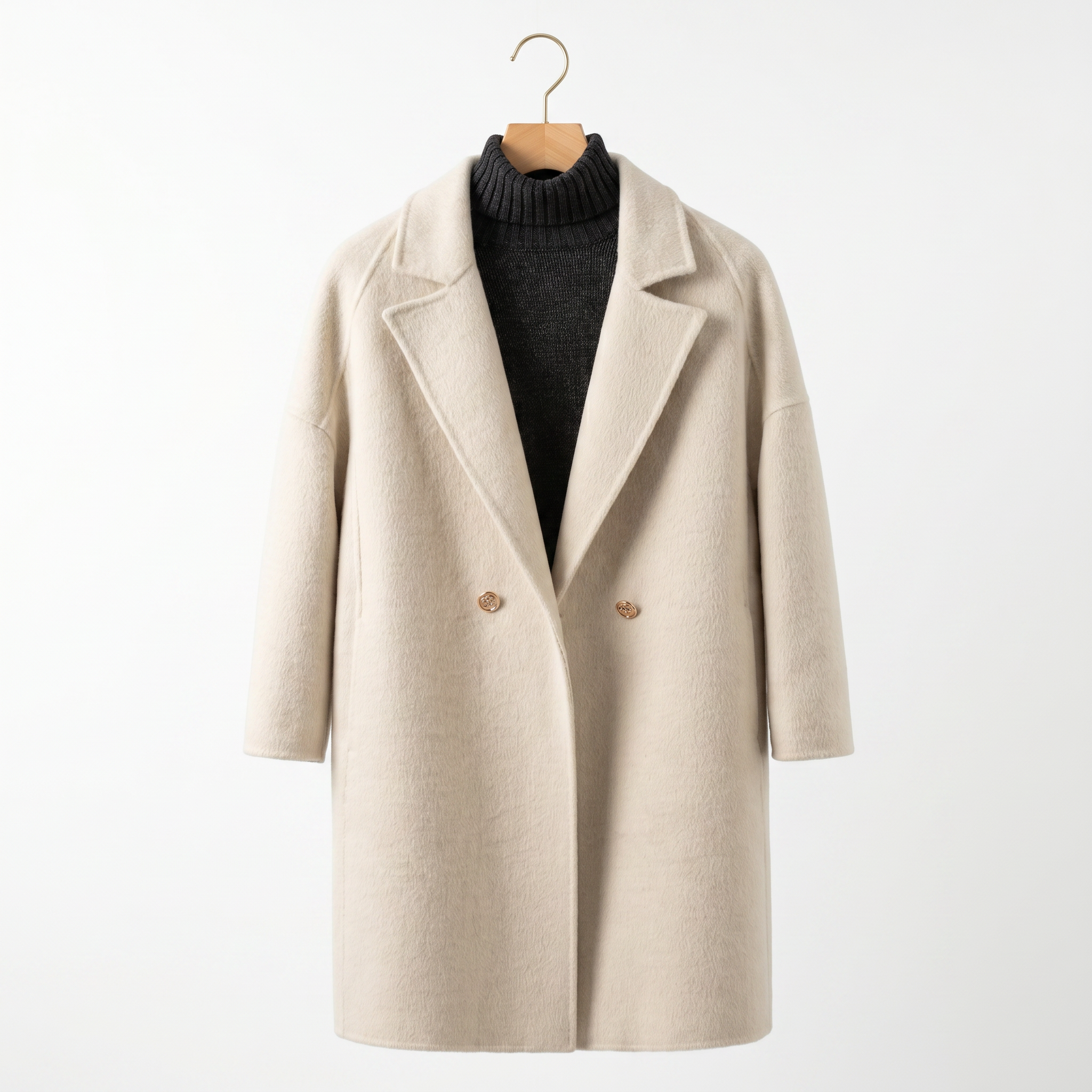 Luxury Merino Wool-Camel Blend Coat
