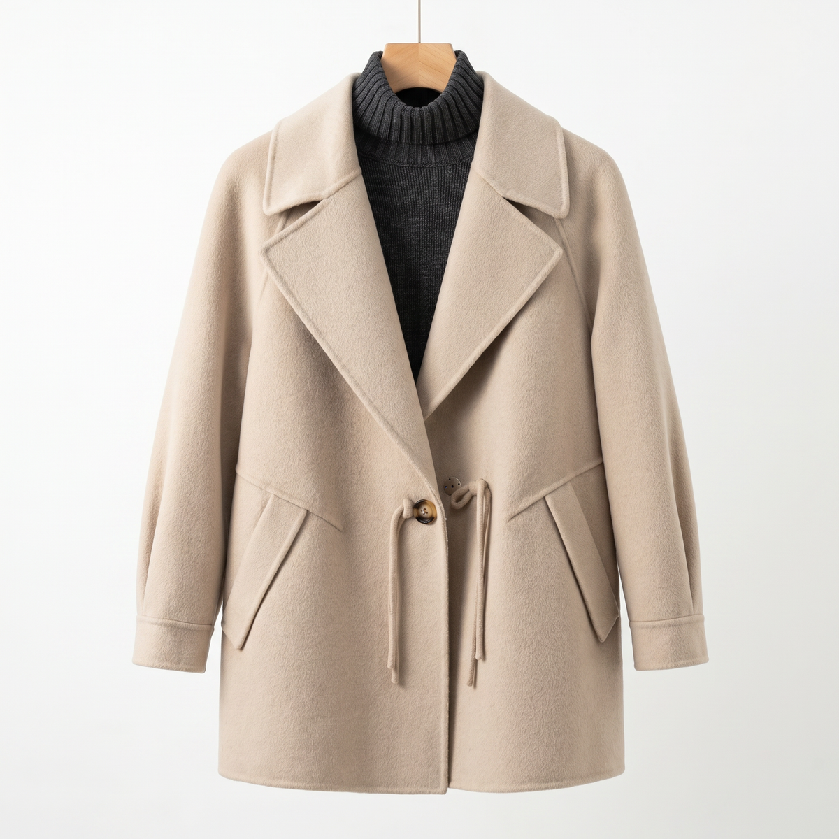 Minimalist 100% Australian Wool Toggle Coat
