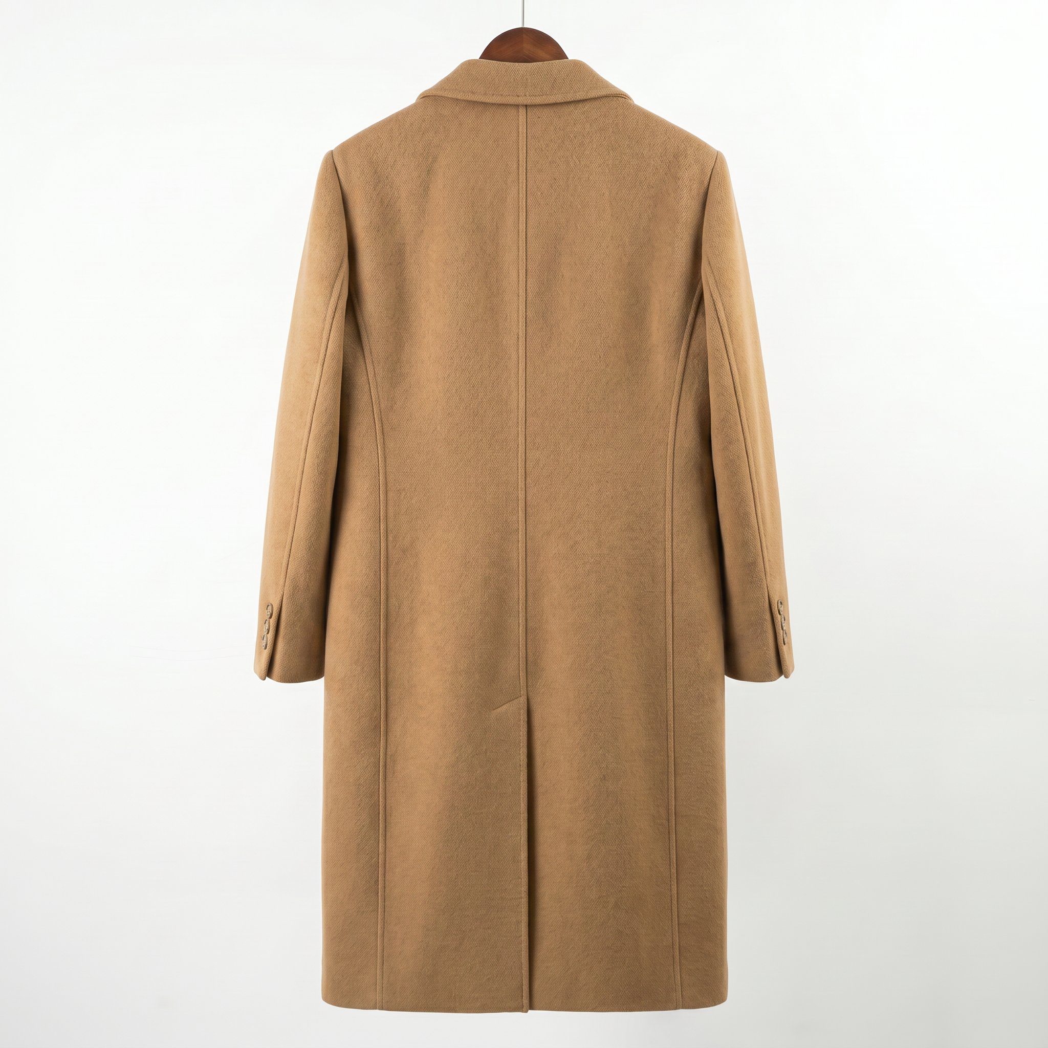 Classic Wool-Camel  Blend Long Coat