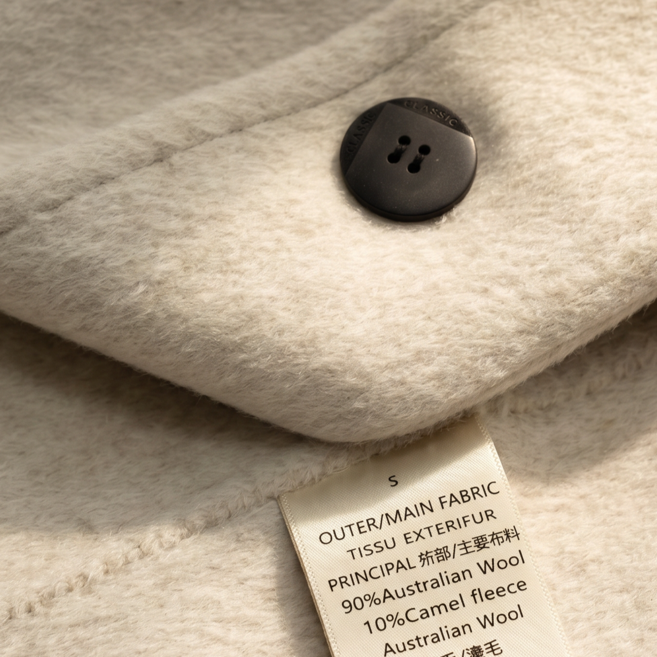 Premium 90% Australian Wool-Camel Blend Double-Breasted Coat