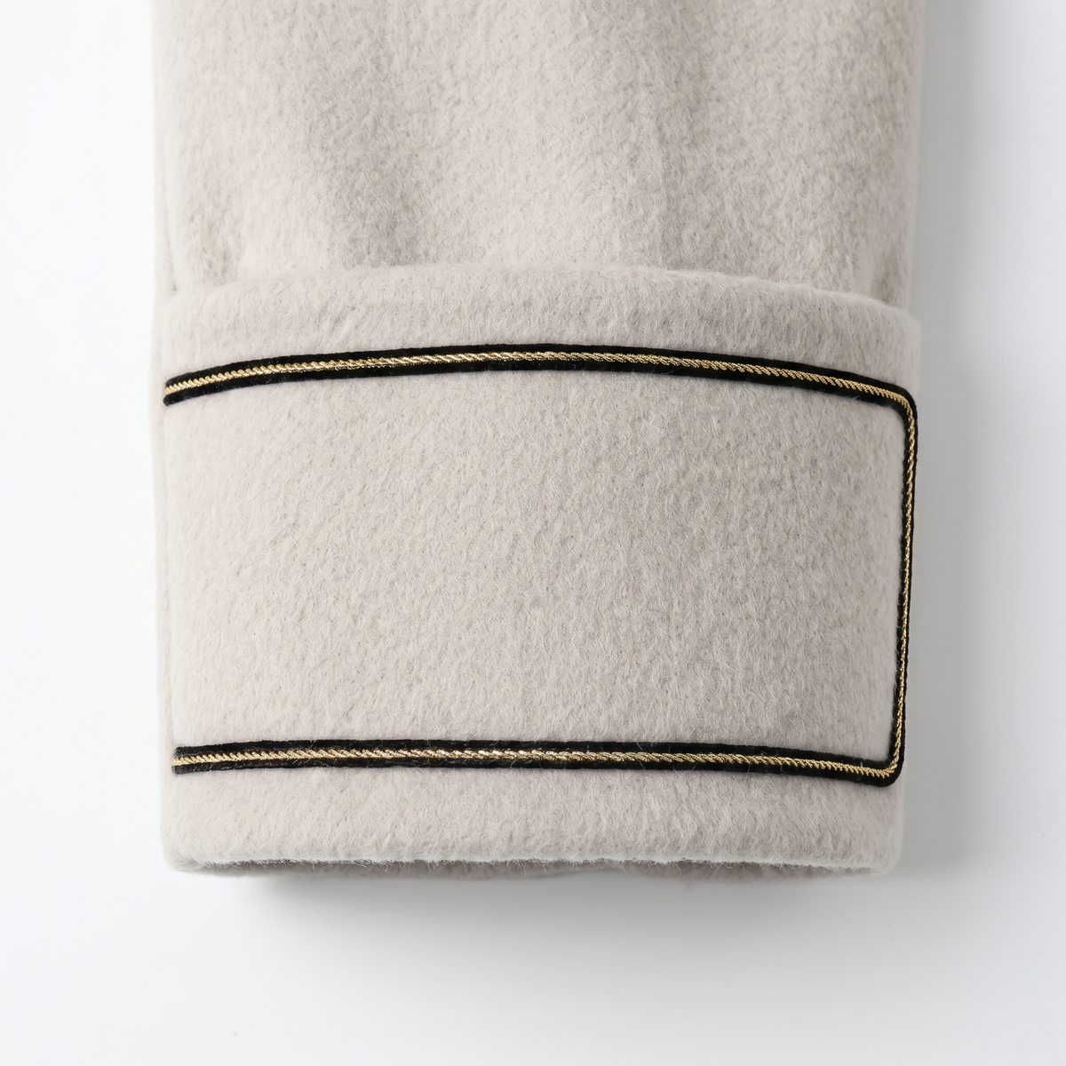 Premium 100% Australian Wool Double-Breasted Coat with Contrast Trim | Elegant Sailor Collar Outerwear