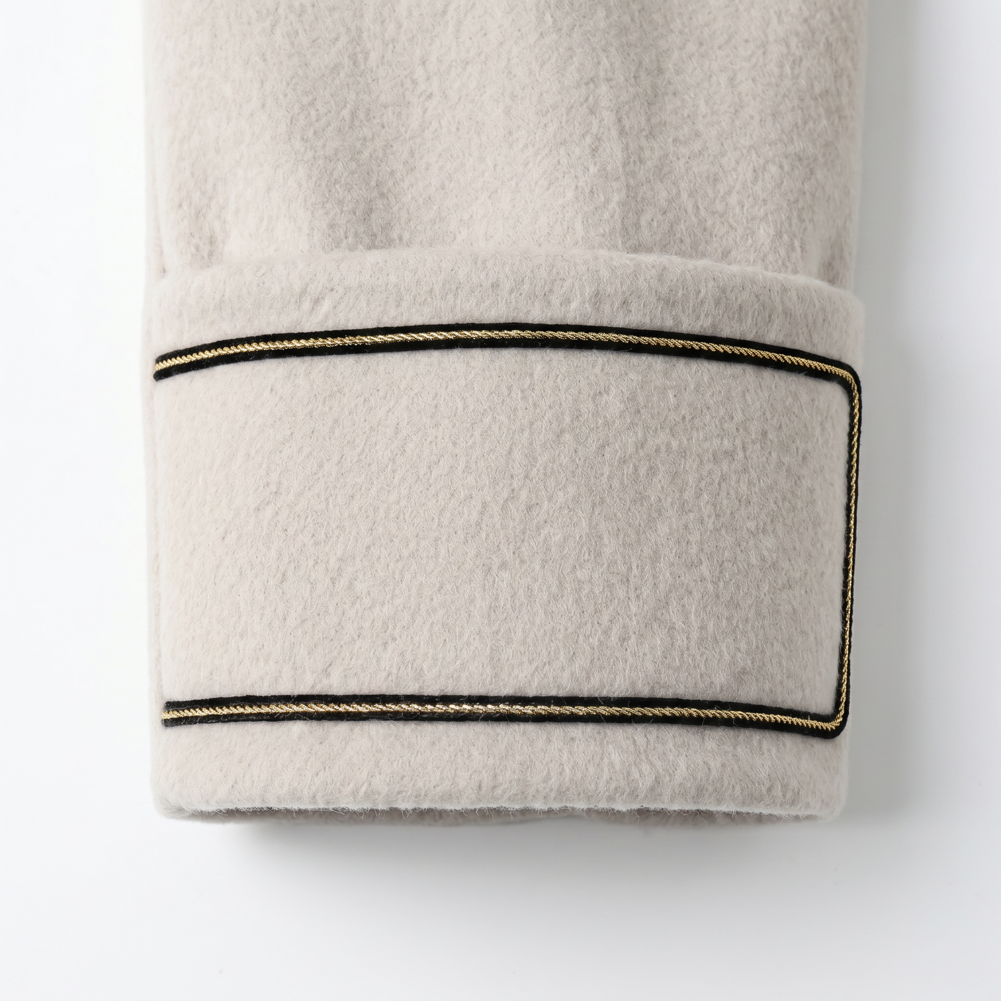 Premium 100% Australian Wool Double-Breasted Coat with Contrast Trim | Elegant Sailor Collar Outerwear