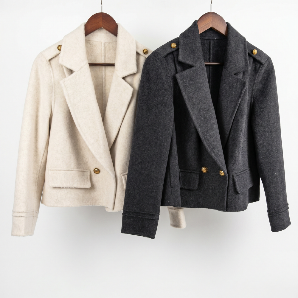 Luxury Cashmere & Wool Short Coat | Minimalist Chic