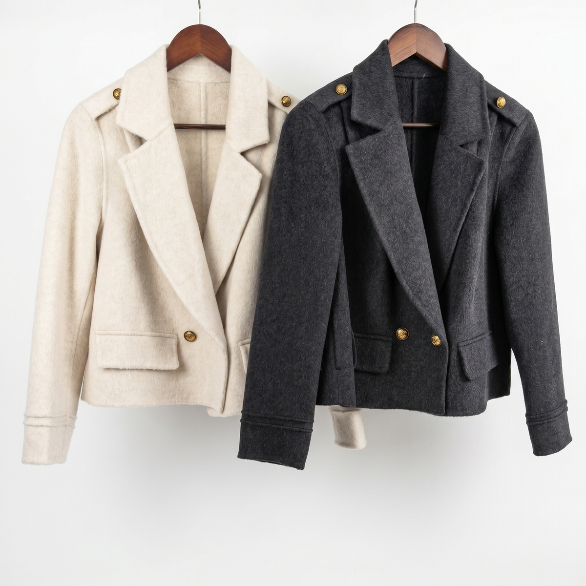 Luxury Cashmere & Wool Short Coat | Minimalist Chic