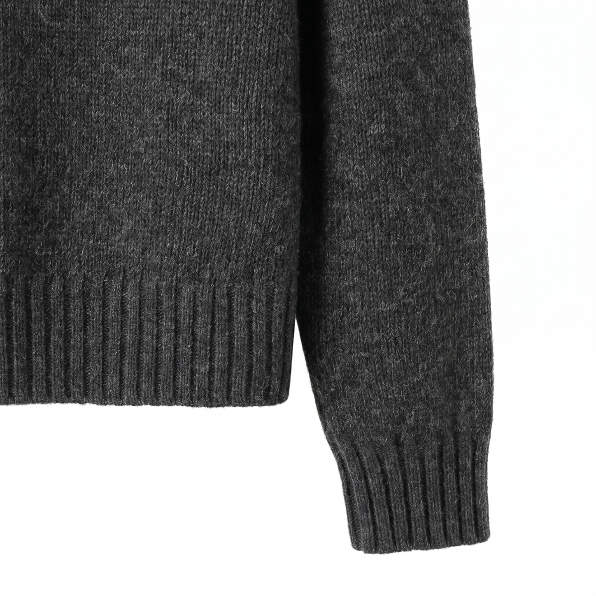Premium Cashmere-Wool Blend High-Neck Knit Sweater