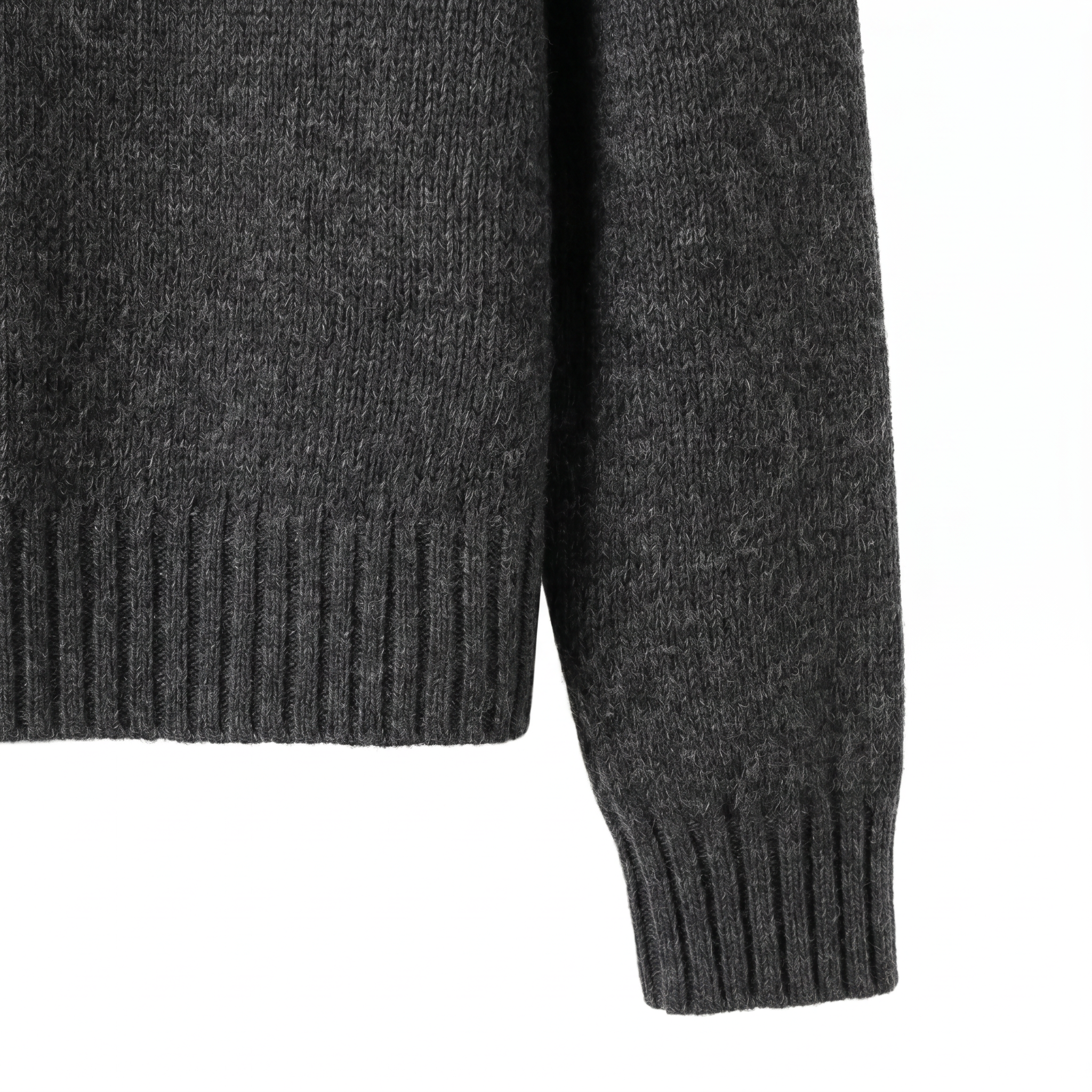 Premium Cashmere-Wool Blend High-Neck Knit Sweater