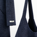 Premium Cashmere-Wool Long Coat with Matching Shoulder Bag | Minimalist Winter Outerwear