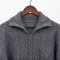 Luxury 100% Cashmere Cable-Knit Hoodie