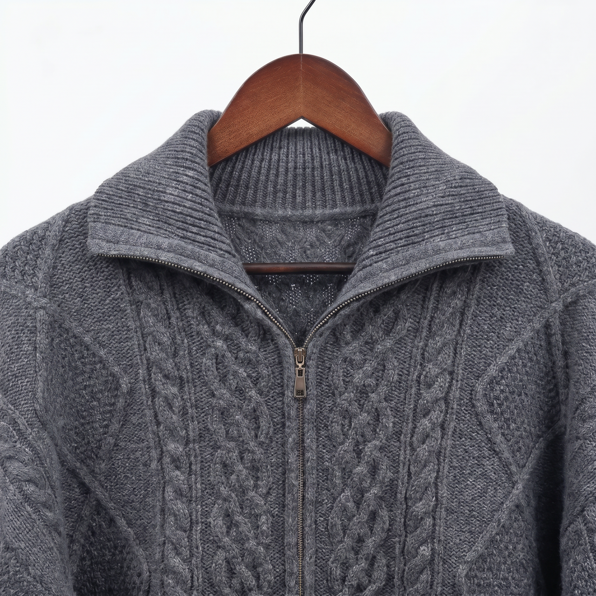 Luxury 100% Cashmere Cable-Knit Hoodie