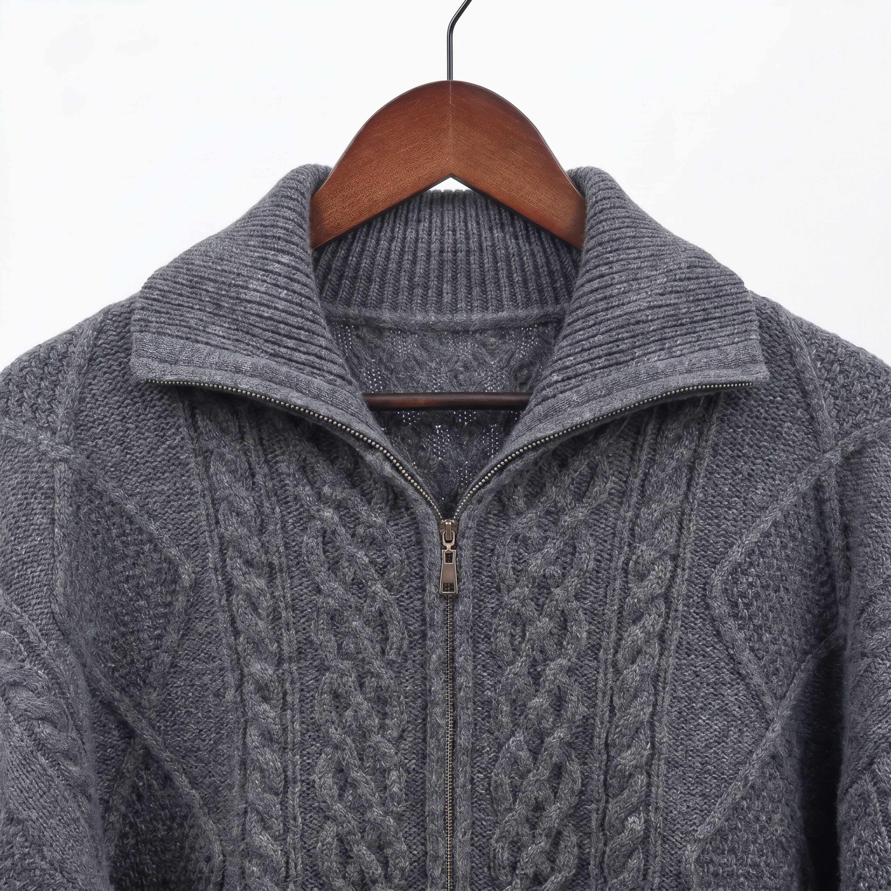 Luxury 100% Cashmere Cable-Knit Hoodie