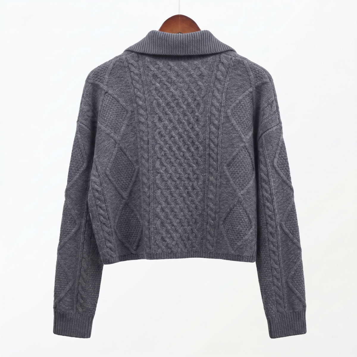 Luxury 100% Cashmere Cable-Knit Hoodie
