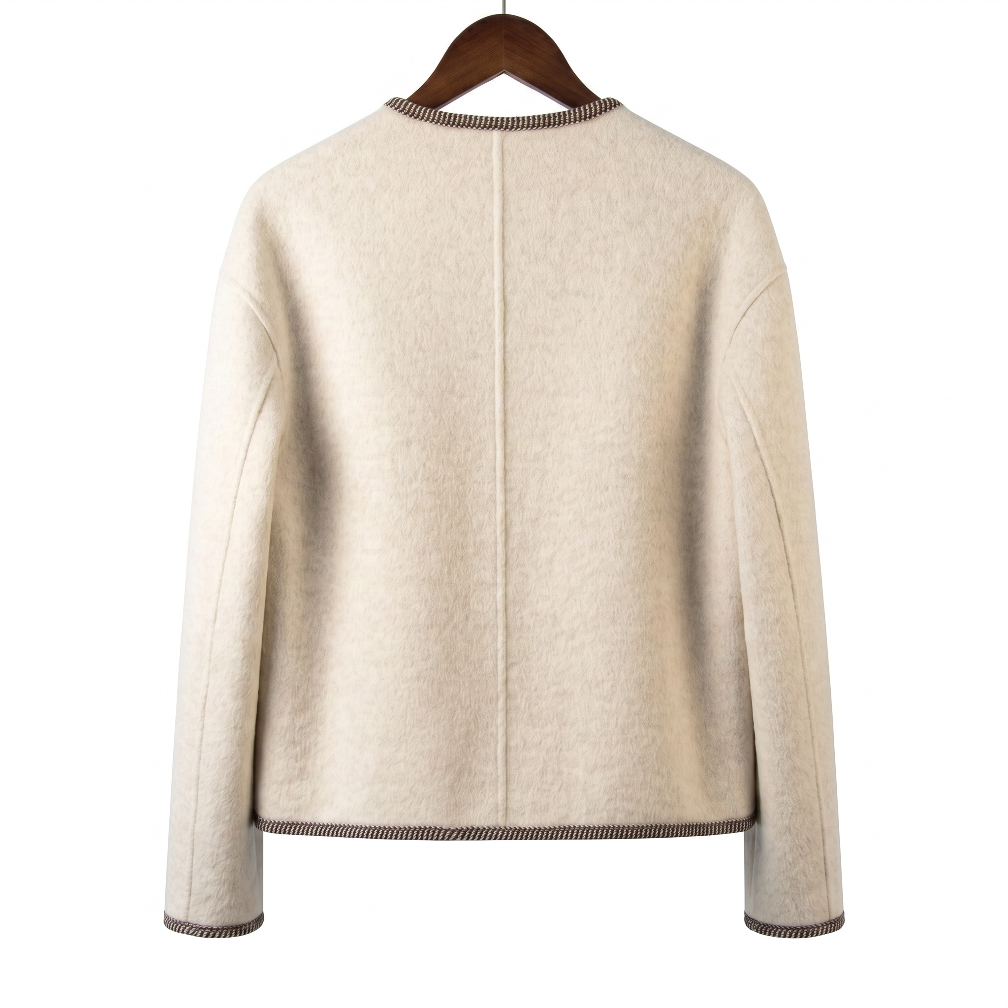 Premium Cashmere-Wool Blend Jacket with Matching Accessory Bag – Modern Tailored Fit